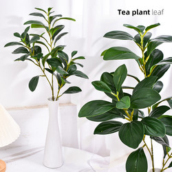 Artificial Green Plant with Rubber Leaves for Home Living Room Desktop Decoration, Photography, Greenery, Fake Tree Landscaping