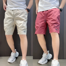 Summer Men's Large Pocket Shorts, Fashionable, Casual, Trendy, Versatile, Stylish, Quick-Drying, Cool-Feeling Workwear Five-Point Shorts