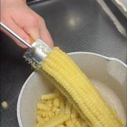Corn Threshing Tool 304 Stainless Steel Kitchen Household Gadget Quick and Effort-Saving Manual Corn Thresher for Cooked Corn
