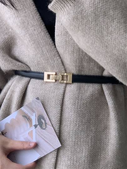 百搭女士细腰带对扣时尚装饰腰封毛衣西装皮带配连衣裙子收腰腰链