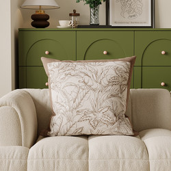 Light Luxury French-Style Pillowcase, High-End Pillow Cushion for Living Room Sofa, Bed, Car, Square Pillow, 2025 New Model