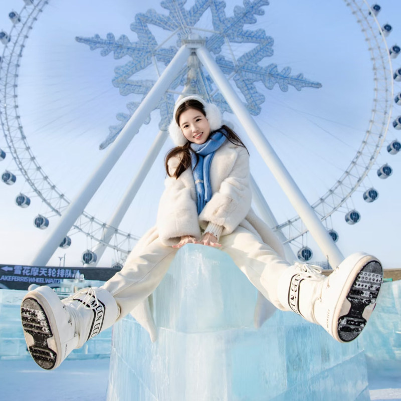 哈尔滨旅游跟团6天5晚12人团旅拍+冰雪大世界+雪地温泉+滑雪+驯鹿