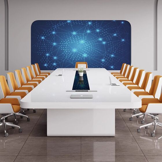 
Painted conference table long table simple modern furniture white medium and large negotiation table conference room office desk chair combination
