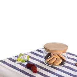 High borosilicate transparent heat-resistant glass sealed jar, grain storage bottle, bamboo lid combination, optional storage jar