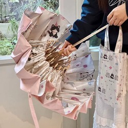 Cute Cat 16-Bone Large Sun Umbrella, Dual-Purpose for Sun and Rain, Uv Protection for Female Students, Foldable Sun Umbrella