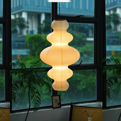 Wabi-Sabi Vintage Chandelier, Isamu Noguchi Japanese Paper Art, Homestay, Clothing Store, Commercial Window Display, Creative Atmosphere Lighting