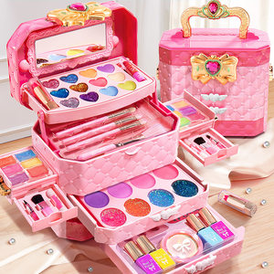 
baby children's cosmetic suitcase toy set little girl birthday gift little princess music makeup box