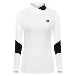 
Spring and summer golf clothing Women's long-sleeved sun protection jersey T-shirt stand collar printing design slim and casual sports