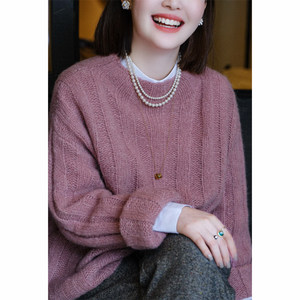 [800-850]Foreign Trade Order Laiser Mulberry Silk Worn Sweater Women's Cardigan Pullover 2