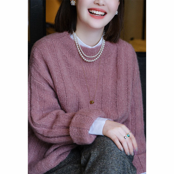 [800-850]Foreign Trade Order Laiser Mulberry Silk Worn Sweater Women's Cardigan Pullover 2