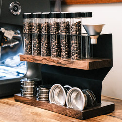 Coffee Bean Dispensing Bottle Display Rack Single-Tube Sealed Jar Powder Dispenser Tamper Storage Rack Coffee Equipment Storage Rack