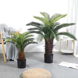 Simulated plant cycad bonsai, indoor landscaping decoration green plant bonsai, simulated artificial fake cycad tree