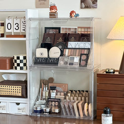 Cosmetics Storage Box Desktop Multifunctional Dressing Table Transparent Dust-Proof Skin Care Products Lipstick Eye Shadow Perfume Storage Rack