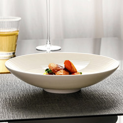 White Bone China Tableware, Beautiful Plates for Home Use, High-End Luxury Ceramic Deep Plates, 2026 New Model Conical Plates