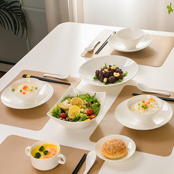 Pure White Housewarming Dinnerware Set, Bone China with a High-End Feel, Chinese-Style Gift Box, 2026 New Model Bowl and Plate Set, Underglaze Color