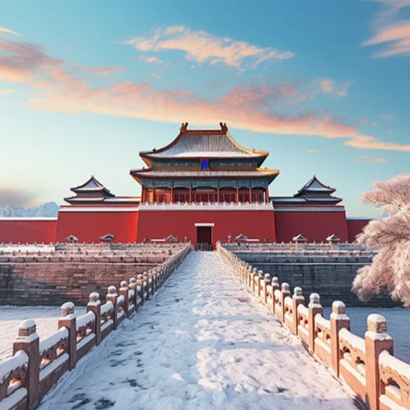 全国出发到北京旅游5天4晚故宫升旗仪式圆明园万里长城24H接送机