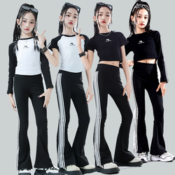 Jazz Dance Girls' Summer Outfit, Sweet and Cool Style, Slimming Flared Leggings, Tight Yoga Pants, Dance Practice Clothes