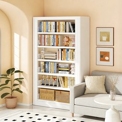 Living Room Bookshelf Floor-Standing Storage Rack Bookcase Student Home Storage Rack Integrated Wall-Mounted Children's Space-Saving Steel Rack