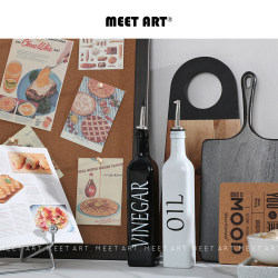 Model room kitchen ornaments chopping board pepper oil bottle recipe tray combination jewelry sealed storage jar decoration