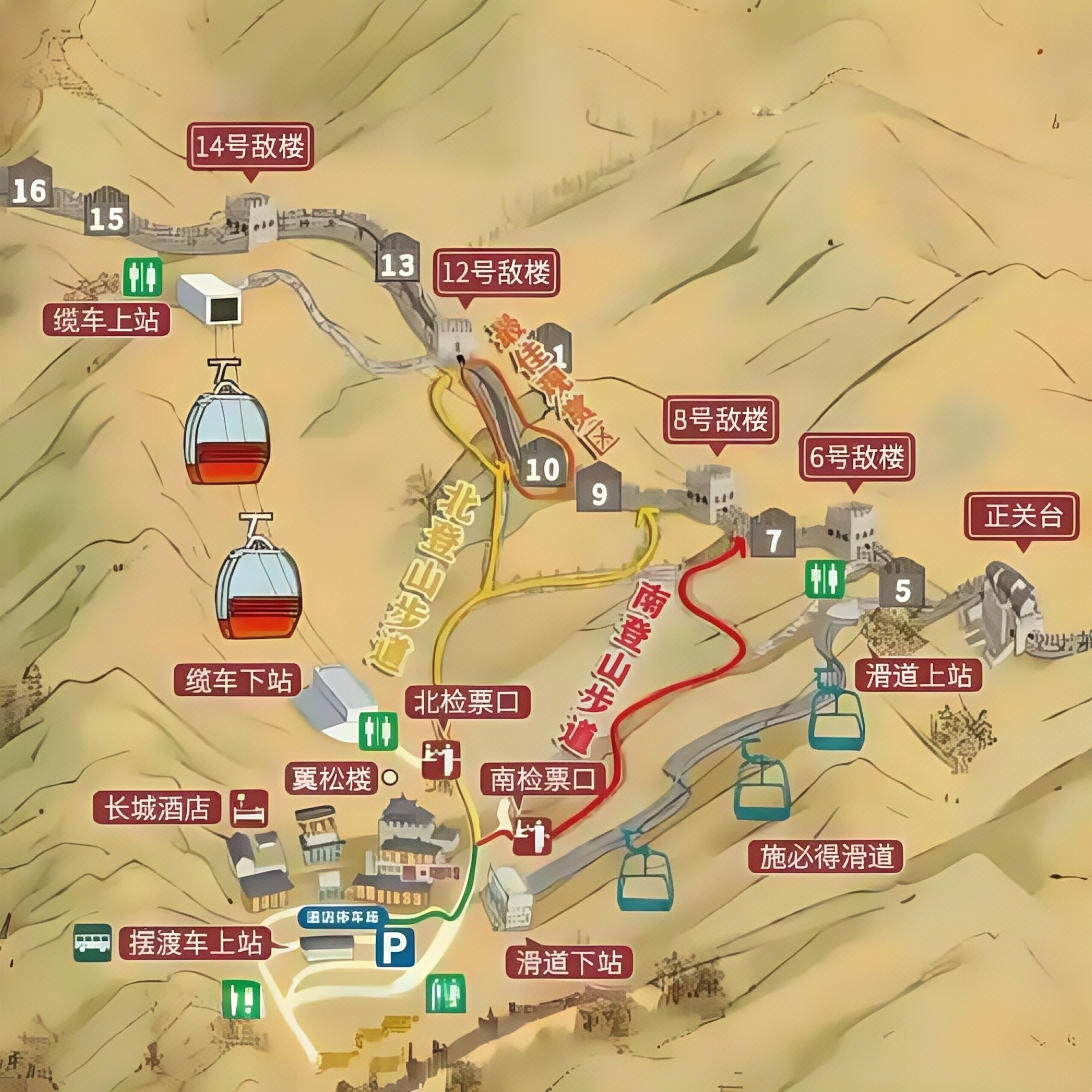 北京慕田峪长城纯玩一日游含门票往返长城缆车滑道五环可接私家团