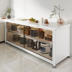 Jumeishi Kitchen Storage Rack, Floor-Standing Multi-Layer Slate Storage Cabinet, Multi-Functional Microwave Oven, Oven, Vegetable Storage Cabinet