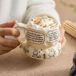 Coka•Line Drawing Little Rabbit Mug｜Coffee Cup Ceramic Cup