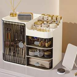 Cosmetic Storage Box, Large-Capacity Dressing Table, Skin Care Product Storage Rack, Drawer-Type Organizing Cabinet, Desktop Dust-Proof Storage
