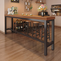 Bar Table for Home Use, Wall-Mounted Leisure High Table, Coffee Shop, Dessert and Milk Tea Shop, Bar Long Table and Chair Set