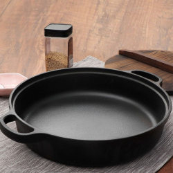 Thickened Cast Iron Frying Pan, Suitable for Induction Cookers and Gas Stoves, Traditional Household Non-Stick Pan