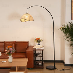 Jiagujia Medieval Style Living Room Fishing Floor Lamp Retro Sofa Atmosphere Retro Standing Lamp