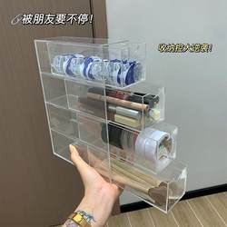 Daily Disposable Contact Lens Storage Box Drawer Dust-Proof Transparent Acrylic Dormitory Desktop Gap Cosmetics Storage Small Box