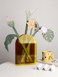 Behemei Scandinavian Floral Cardboard Aromatherapy Flower Card Creative Art Artificial Plant Vase Decoration