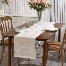 ekelund Gustava table flag European style high-end jacquard cotton and linen long table decoration cloth coffee table table flag cloth