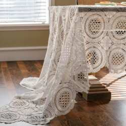 European pastoral lace forest hollow crochet dining table decorative cloth sofa backing towel coffee table piano cover scarf