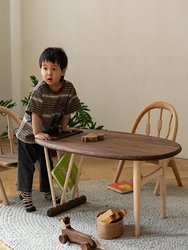 Shanyin Creation Windsor table furniture walnut solid wood game painting learning desk chair children's small apartment coffee table
