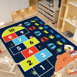 Children's room carpet boys and girls reading early education game home living room cartoon version kindergarten learning chair floor mat