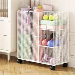 Yoga mat storage basket, sports equipment, fitness equipment storage rack, trolley storage rack, badminton wheeled home