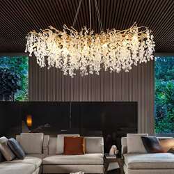 Light luxury French chandeliers high-end crystal lamp modern simple style living room dining room atmospheric luxury bedroom lamp