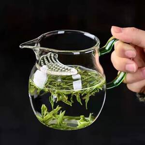 Crescent Dogo Cup Thickening Thermal Glass Filter Tea Packing Parts Integrated Tea Water Separation Home Public Cup