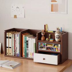 Office Workstation Desktop Storage Rack, Desk Bookshelf, Multi-Layer Vertical Storage Rack, Stationery and Backpack Organizer