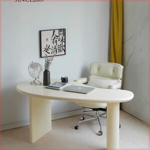 
Nordic style modern minimalist desk curved creative computer desk designer home single shape office desk