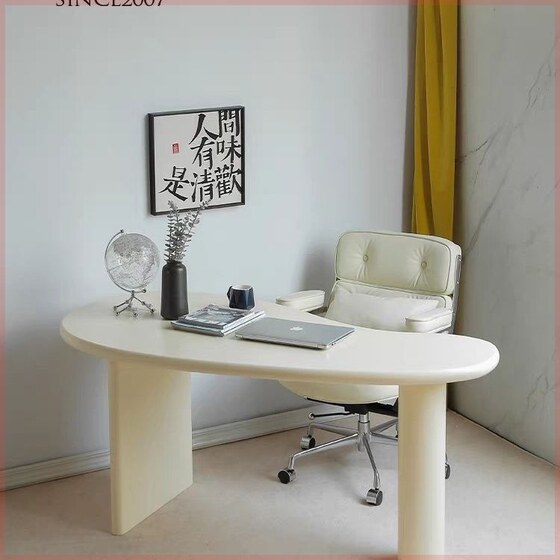 
Nordic style modern minimalist desk curved creative computer desk designer home single shape office desk