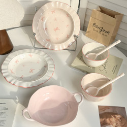Cute Single-Serving Tableware 2026 New Model, Beautiful Bowl, Ceramic Bowl and Plate Set, Rice Bowl, Household Plate