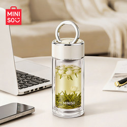 Mini Double-Layer Glass Cup with Handle, High Aesthetic Value, Portable Water Cup, High Temperature Resistant Tea Cup, New Model