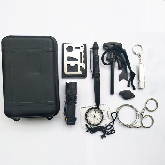 
Outdoor emergency survival accessories tool storage box camping adventure emergency supplies portable storage set box