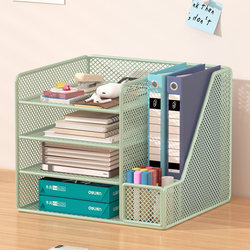 File Folder Storage Box, File Rack, Office Desk Desktop Bookshelf, Multi-Layer Large-Capacity File Frame, Storage Rack, A4 Paper Organizer, Document Holder, Workstation Essential, Office Supplies, Complete Set of Stationery