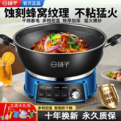 Yangzi Honeycomb Electric Frying Pan, Multi-Functional Electric Hot Pot, Household Electric Hot Pot, Non-Stick Electric Pot, Electric Frying and Steaming All-In-One Pot