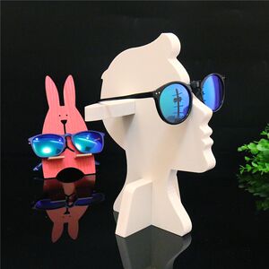 
White human face head model sunglasses display r prop glasses shop window decoration myopia sunglasses display shelf