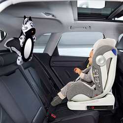 Black and white series child safety seat reverse baby observation mirror baby car reflector basket rearview mirror
