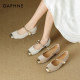 Daphne French Little Flavored Mary Jane Single Shoes Women's Skirt Thick Heel Pearl Buckle 2025 Spring and Summer New Style